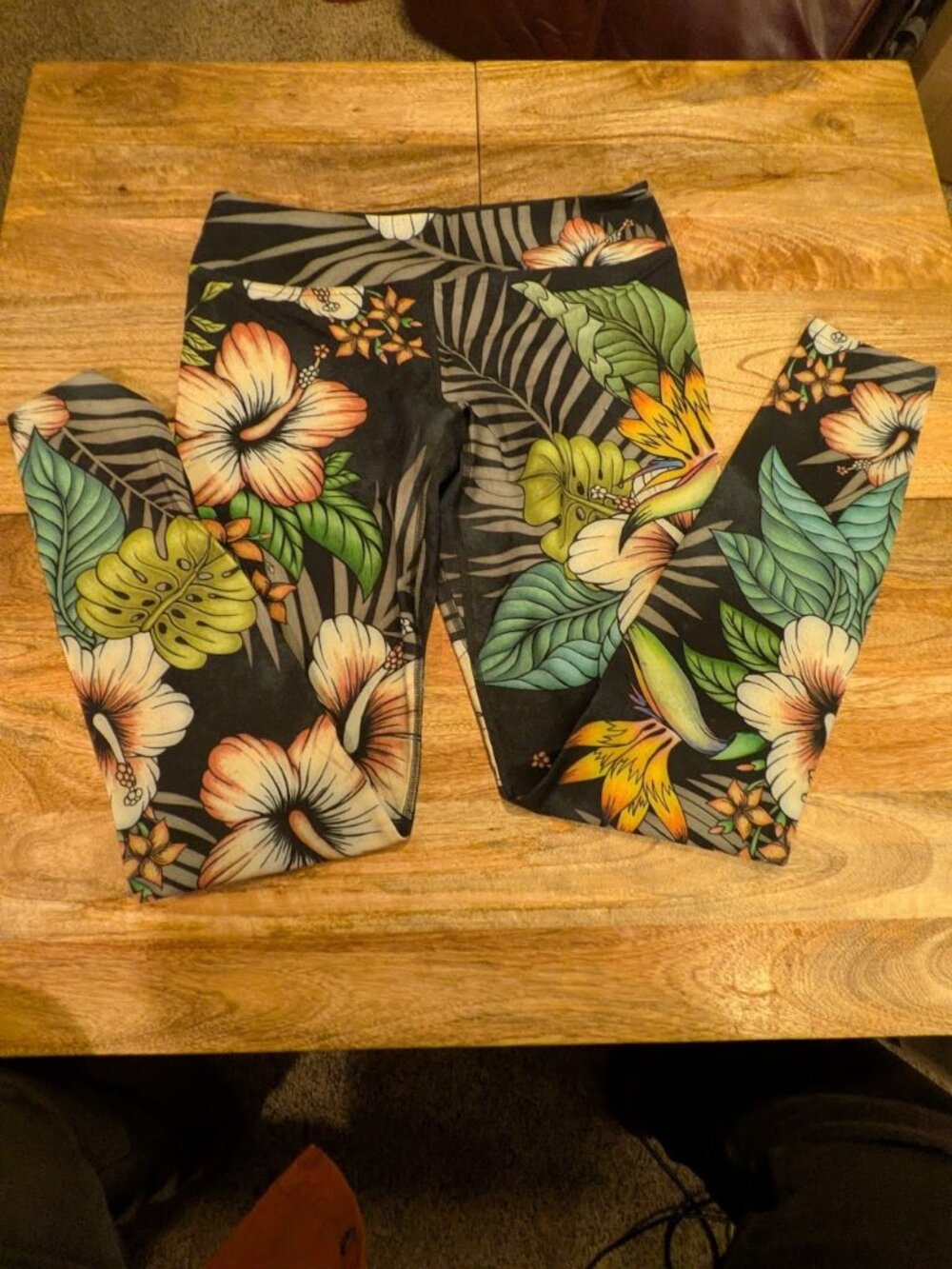 Eagle Rock Werkshop Floral Night Full Length Triathlon Leggings, Large
